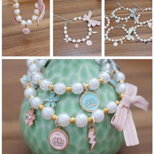 Princess pearl pet Necklace dog dog cat small animal wedding jewelry Yorkshire small dog products pet Pendant Accessories