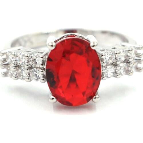 18x18mm Multi Color Created Tourmaline Peridot Tanzanite CZ For Sister Bride Wedding Silver Rings Eye Catching