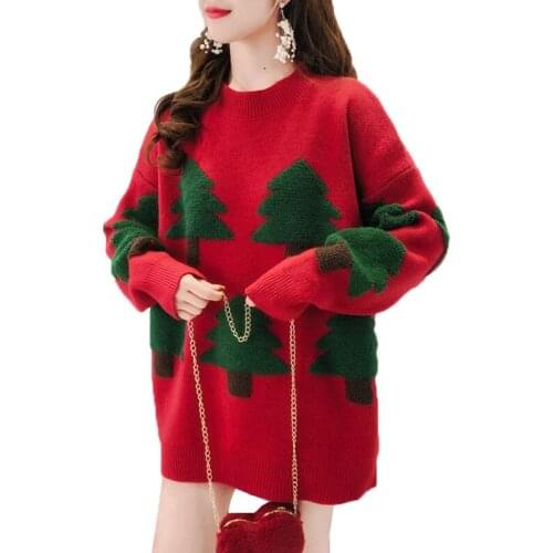 Add fertilizer Increase Women Sweater Pullover Autumn And Winter NewLong Sleeve Loose Knit Sweater Female Plus Size Sweater T338