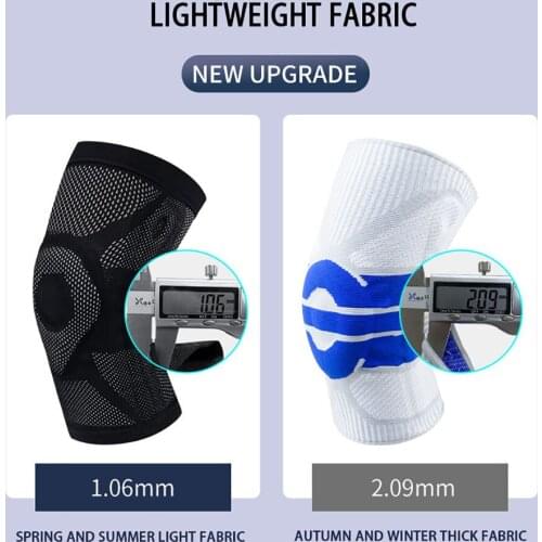 1Pcs Thin Knee Pads Protective Sleeve for Basketball Running Hiking High Elasticity Breathable Knee Protector Leg Warmer Black