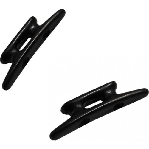 2pcs Boats Marine or Dock Cleats Heavy Duty Black Nylon 3 inch Open Base Cleat
