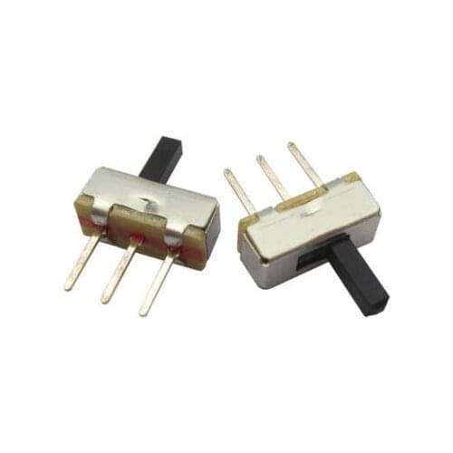 50pcs SS12D00G4 SPDT 1P2T 2 Position 3 Pin PCB Panel Vertical Slide Switch