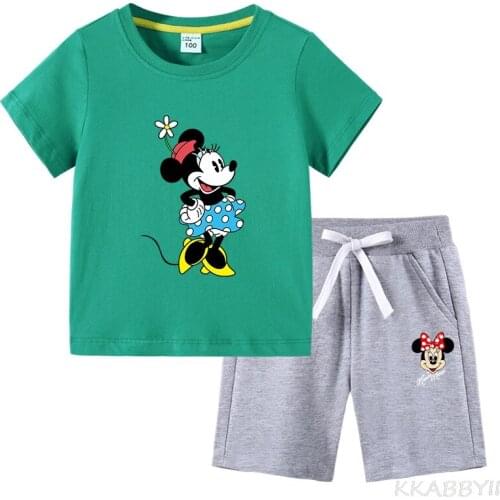Pantsuits In Disneys New Minnie Fashion Boys And Girls T-Shirts Outfits Girls Summer Tops
