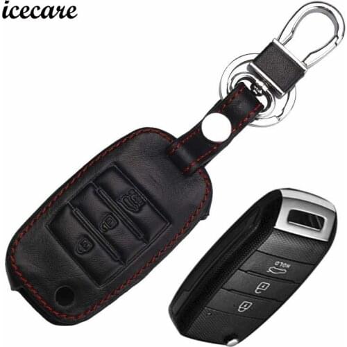 Genuine Leather Key Case For Kia Ceed RSportage Rio 2017 K3 K4 K5 Sorento Cerato Optima Frote 2015 2016 2017 Key Case Chain