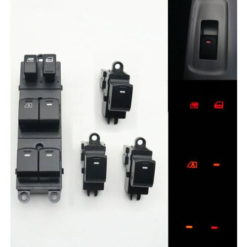 For Nissan Tiida C11 2004-2012 Teana 2004-2007 Auto Electric Power Window Glass Switch Button LED Light Left Hand Drive Car