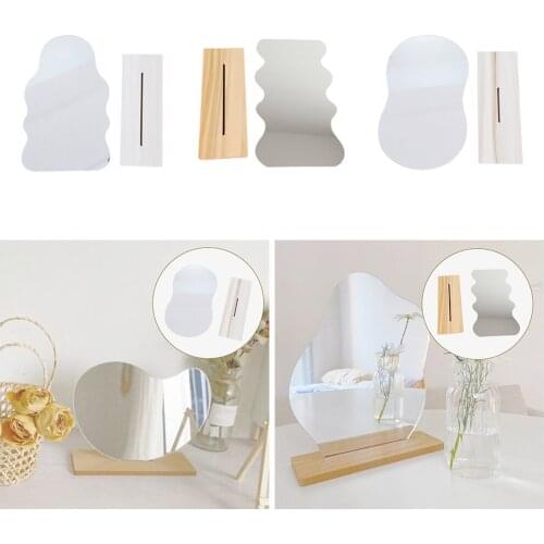 Aesthetic Makeup Mirror Irregular Beauty Cosmetic Mirror Vanity Home Decor Tabletop Mirror Decorative Desktop Vanity Mirror