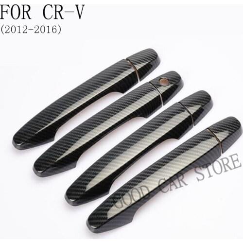 Fcar styling FIT FOR 2012-2016 Honda CRV CR-V ABS carbon fiber door handle bow cover handle trimming die accessories