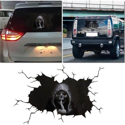 Halloween Happy Car Sticker Horror Wall Stickers Silent Skull Sticker Car Window Home Decoration Decal Wall Floor Decor Party
