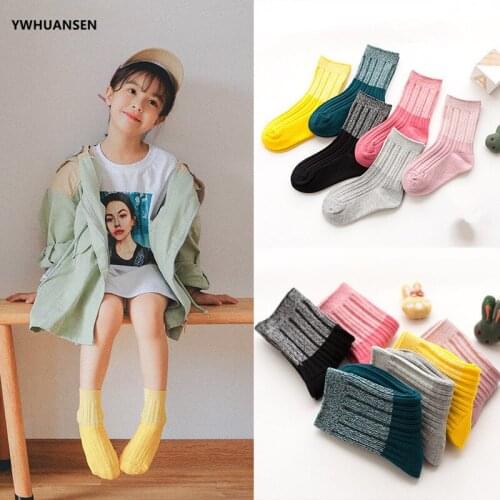 YWHUANSEN 1 to 7 Years Cotton Luminous Short Socks For Girls Warm Autumn Winter Chilren Socks Fashion Stylish Sock On Girl Stuff