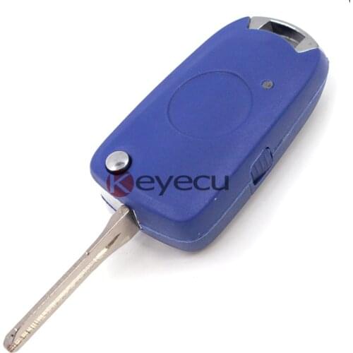 KEYECU Replacement Shell Modified Remote Key Case Fob Side 1 Button For Fiat
