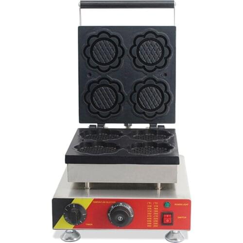 Commercial sunflower shape waffle machine Stainless steel electric waffle maker NP-508 Non-stick waffle making machine 220v/110v