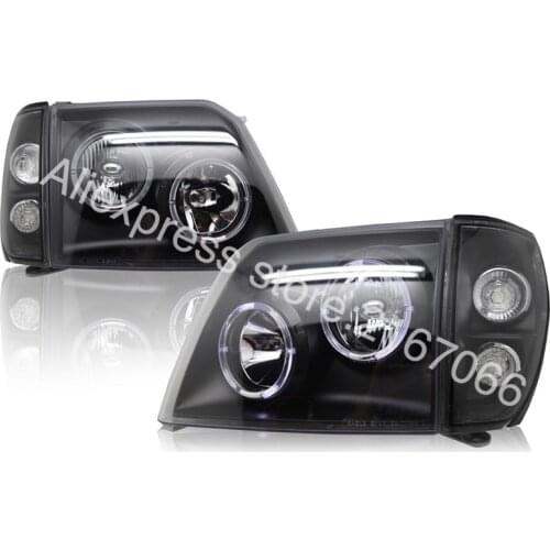 Headlights Set fits Toyota Land Cruiser PRADO 90 1996 1997 1998 1999 2000 2001 Headlamps Left and Right Sides BLACK