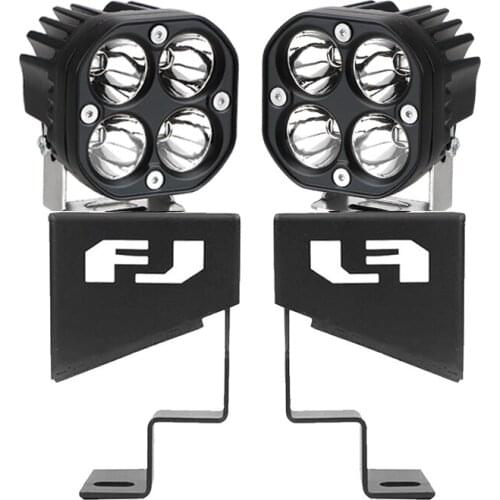 16W Led Spot Light Led Front Cowl Light wire Kit With Windshield Pillar Steel Mounting Brackets For Toyota Fj Cruiser 2007-2016