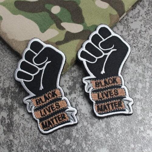 Fist Black Lives Matter Embroidery Patches Tactical Badges Everyone Love Life Refuel For Clothing Backpack Vest Stickers Velcro