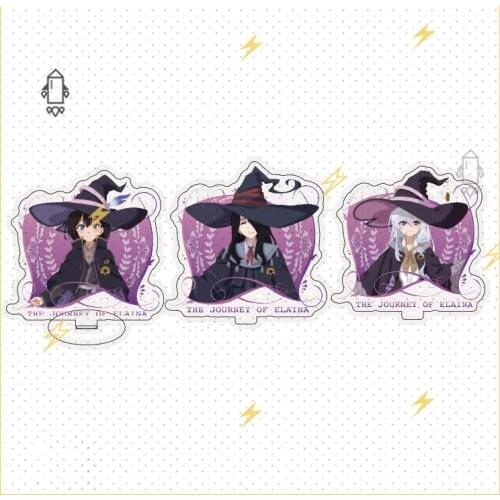 2021New Anime Wandering Witch: The Journey of Elaina Acrylic Stand Figure Display Model Plate Desktop Decor Cartoon Toy Cosplay