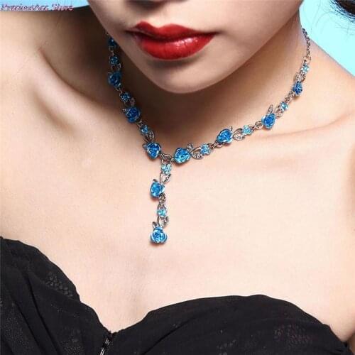 Colar New Plate Princess Hooks Long Necklace Earrings Set Vintage Turkish Jewelry Sets Enamel Flower Pendant