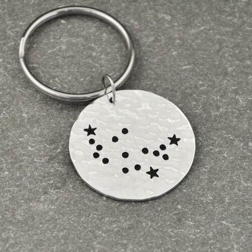 Aquarius Birthday Gift,Aquarius Constellation Key Chain,Zodiac key holder,Astrology Jewelry Gift