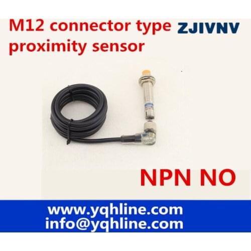M12 connector type NPN NO DC 3 wires proximity inductive sensor proximity switch distance 4mm/2mm angle plug with LED