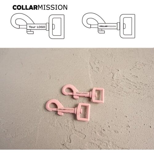 Pink colored baking paint dog clip durable and strong swivel hook We provide laser engraving service customize LOGO CPK20P