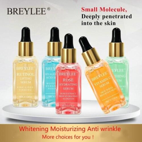 BREYLEE Serum Series Retinol Firming Hyaluronic Acid Vitamin C Whitening Skin Care Rose Hydrating Soothing Essence
