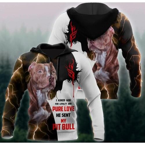 God Sent Me My Pit Bull 3D Full Printed Hoodie For Men And Women Sweatshirt Streetwear Zip Pullover Casual Jacket Tracksuit-166
