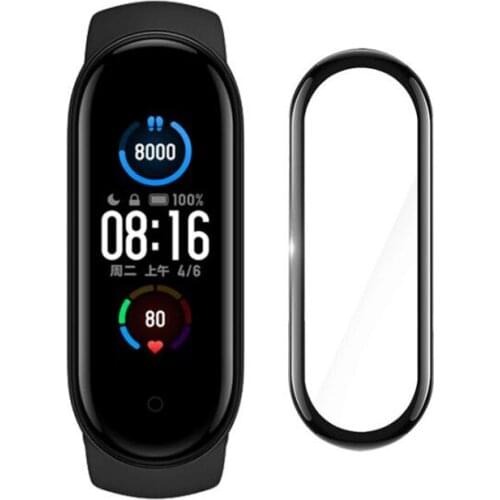 3D Curved Edge Full Coverage Miband Soft Clear Protective Film Cover For Xiaomi Mi Band 5 band5 Screen Protector Guard(Not Glass