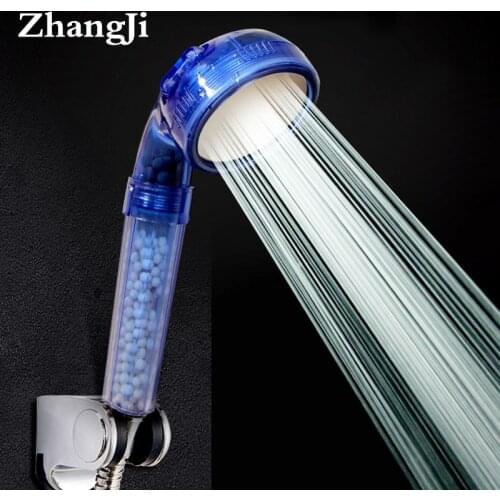Zhangji New Arrival 3 Functions High Pressure SPA Shower Head Water Saving Showerhead Bathroom Accessory Anion Filter Shower