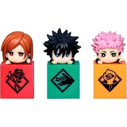 3pcs/set Jujutsu Kaisen Anime Figure Itadori Yuji Fushiguro Megumi Action Figure Gojo Satoru Kugisaki Nobara Figure Model Toys Q