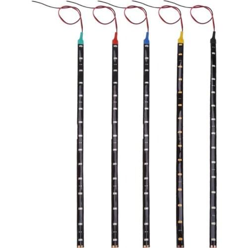 4pcs 30cm/11.8in DC 12V 15LED Waterproof Flexible Universal Auto Truck Grill Light Strips Car-styling LED Light Strip