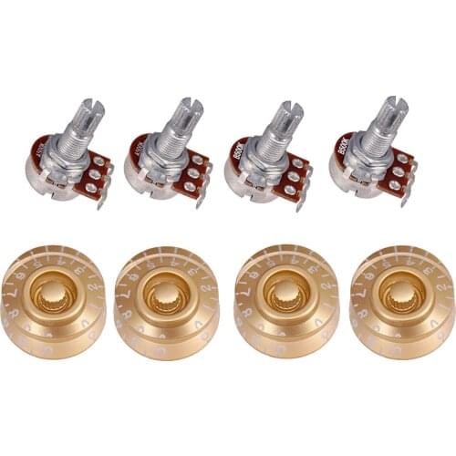 4pcs 500K POTS Electric Guitar Volume Tone Switch Potentiometer and Knobs