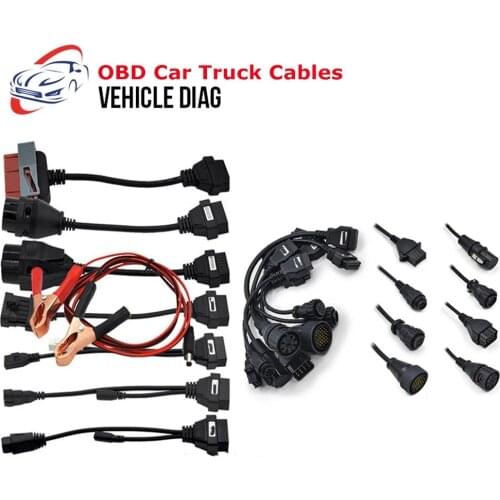 8pcs Truck Cables for Diagnostic Tool Truck Car OBD2 Cable Diagnostic Adapter Connector for Renault for Benz for VolvoSCANIA/MAN