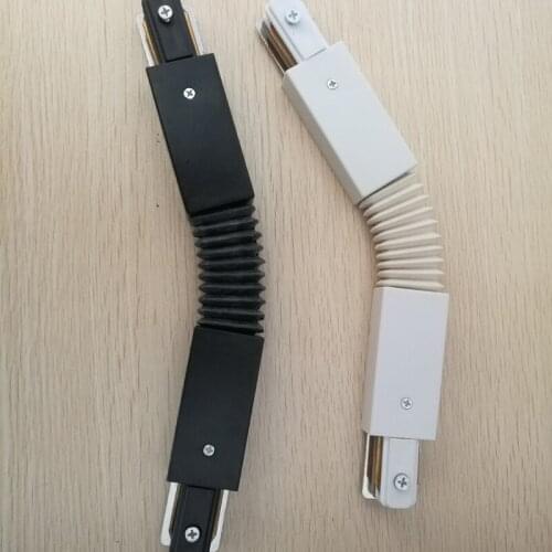 Free shipping 1m LED track rail soft shape connectors, track lighting fixtures adjusted to whatever angle Black White