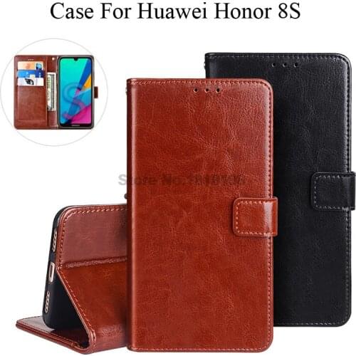 Huawei Honor 8S Case on Honor 8S Case Flip 5.7" Wallet PU Leather Book Case for Huawei Honor 8S 8 S KSE-LX9 Cover Capa Coque