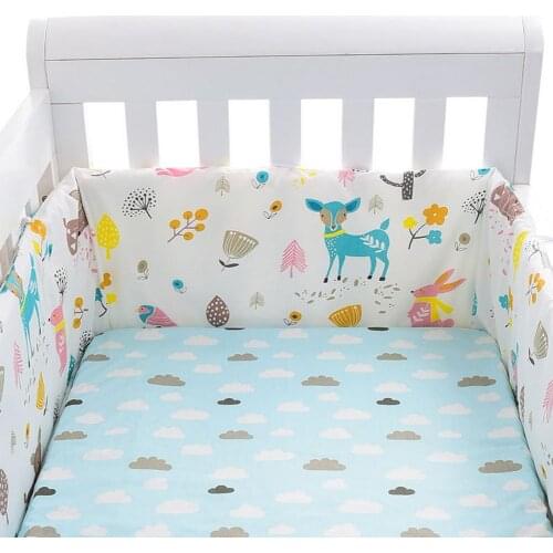 Baby Crib Bumper Cotton Thicken One-piece Crib Around Cushion Cot Protector Pillows Newborns Room Bedding Decor Room Decoration