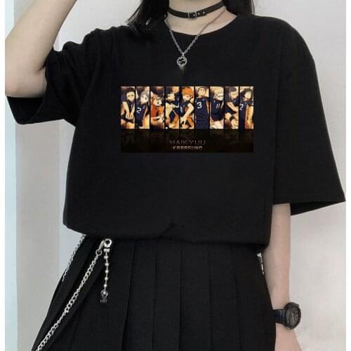 Anime Haikyuu T-shirt Female Clothing Novelty Tee Cotton Summer Womens Tshirts Hot Manga Unisex Breathable Comfortable Shirt