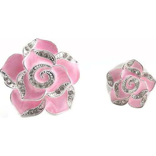 2 PCS Camellia Flowers Car Perfume Air Freshener Clip Fake Diamond Air Conditioner Vent Clamp Vehicle Decoration Gift For Girls