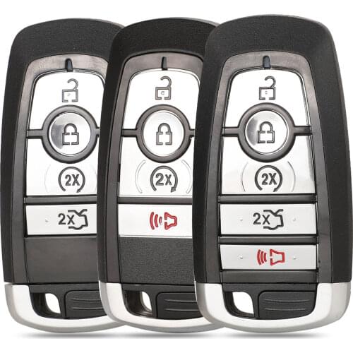 Jingyuqin Remote Car Key Case Shell For Ford Focus Mondeo EDGE Taurus Mustang Equinox Ecosport Escort Everest 2015-2018 4/5BTNS