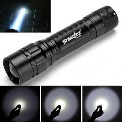 B2 Classic Zoomable 3000 Lumen 3 Modes XML XPE LED Focus 18650 Gold Lamp Flashlight Cycling Accessories