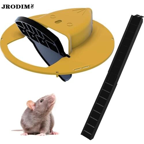 Reusable Mice Trap Smart Flip and Slide Bucket Lid Mouse Rat Trap Humane Lethal Trap Auto Reset Rat Door Style Catch Mice Trap