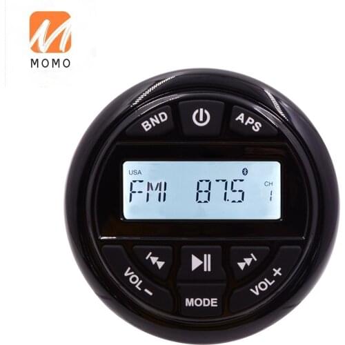 Motorcycle Audio System Round BT Radio Receiver MP3 AM/FM Radio Player
