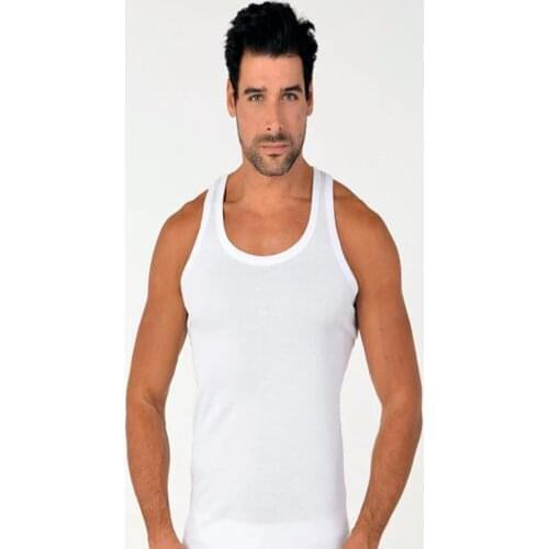 4 pcs Wide-strapped tank top for men 100% cotton natural soft and durable fabric texture absorbs sweat