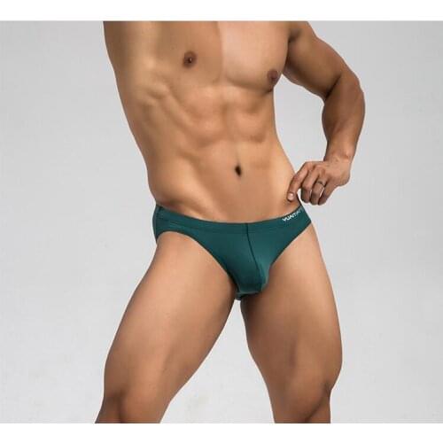 Mens bikini Gay underwear Sexy mens string bikini briefs pantiesSolid color nylon ice silk shorts