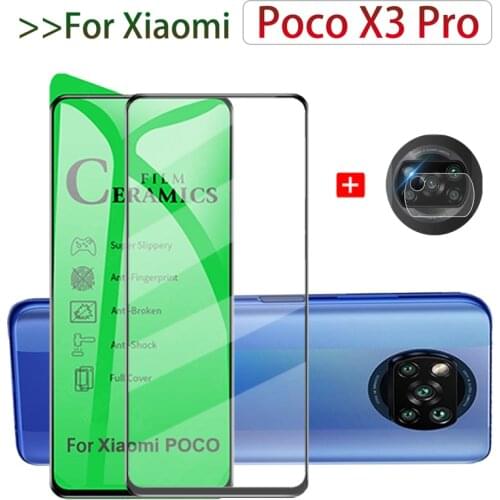 Game Ceramic Glass on Poco-X3-Pro Poco-F3-5G Screen Protector Camera Film pocox3 poko x3 pro Bendable Glass Xiaomi Poco X3 Pro