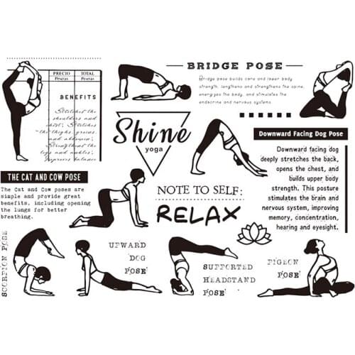 Yoga Clear Stamp for Scrapbooking Transparent Silicone Rubber DIY Photo Album Decor