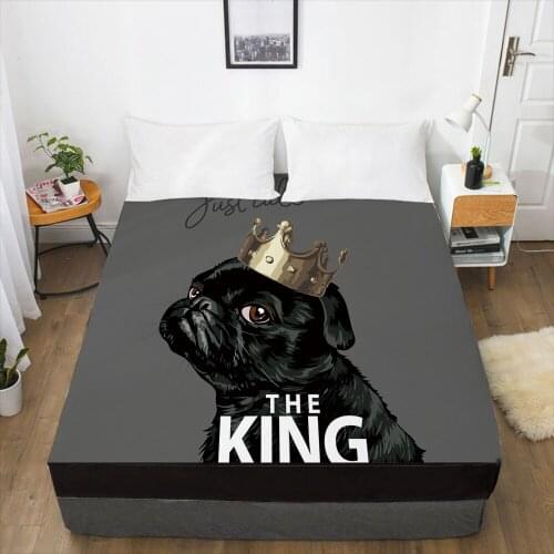 Luxury Elastic fitted sheet bed sheet With An Elastic Band Mattress Cover 150x200/160x200 Bed cover for home animal