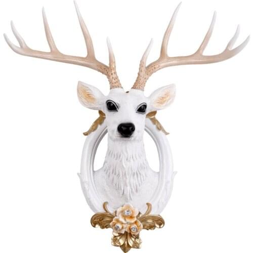 Luxury deer head hanging sitting room background wall ornaments north European style 3 d wall act the role of mural art