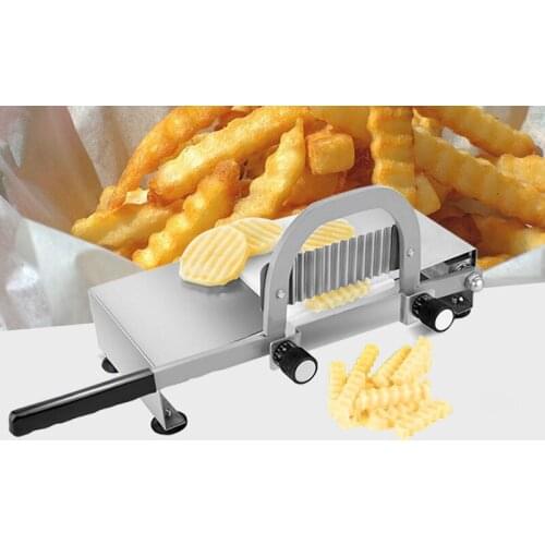 Manual Potato Chip Cutting Machine, Stainless Steel Wave French Fries Cutter, Wave Pattern Blade Potato Carrot Machine
