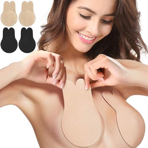 Reusable Women Breast Petals Lift Nipple Cover Invisible Petal Adhesive Strapless Backless Stick on Bra Silicone Nipple Pad