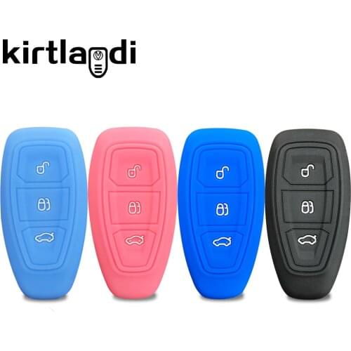 Silicone Key Case Cover for Ford Kuga 2021 Focus Mk4 2020 Fiesta Mondeo C-Max Galaxy Transit Keyless Fob Shell Holder Protector
