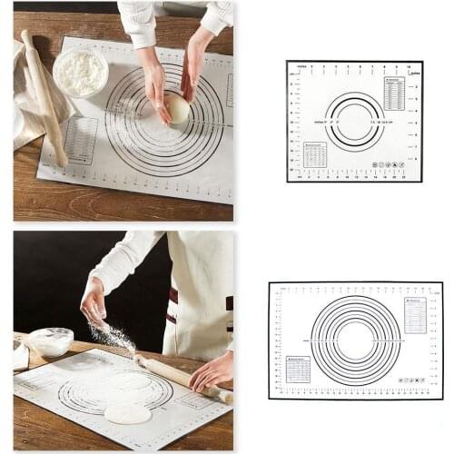 Silicone Baking Mat Pizza Dough Maker Pastry Kitchen 3 Utensils Gadgets Bakeware Cooking Accessories Size Kneading Tools H8F9